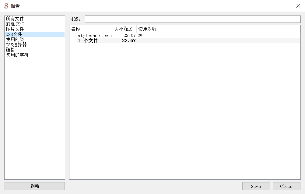CSS Files Report
