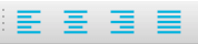 Image of paragrpah alignment toolbar including align left, center, align right, and justified.