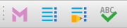 Image of toolbar including Metadata Editor, Table of Contents Generate, Table of Contents Editor, and SpellCheck icons.